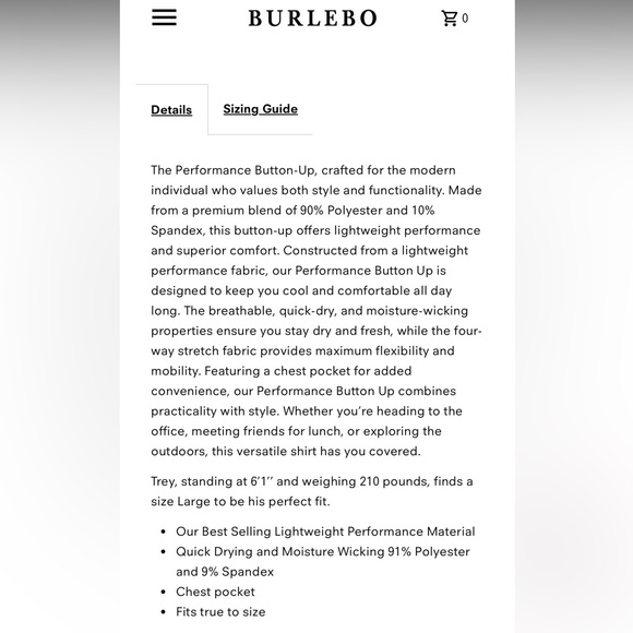 BURLEBO Performance button up shirt - Picture 7 of 8